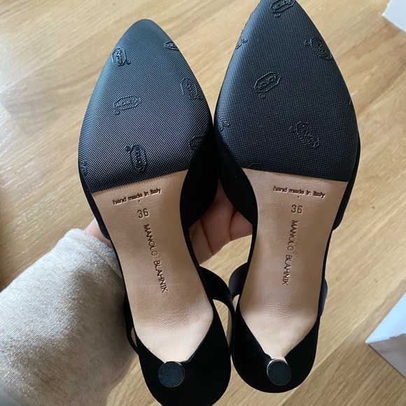 NWT Manolo Blahnik Hangisi Slingback - Picture 2 of 9